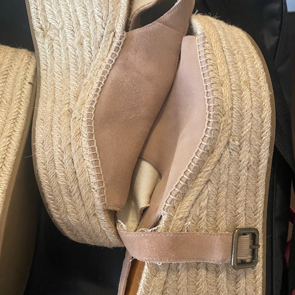 Soludos Tan Suede Platform Sandal